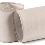GO&SO Tall Drum Linen Lamp Shade White Texture Modern-0