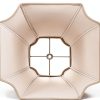 GO&SO Octagonal Fabric Lamp Shade Foldable Beige Replacement-4