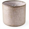 LEYINPEI Linen Lamp Shade Beige Modern Round Lined-3