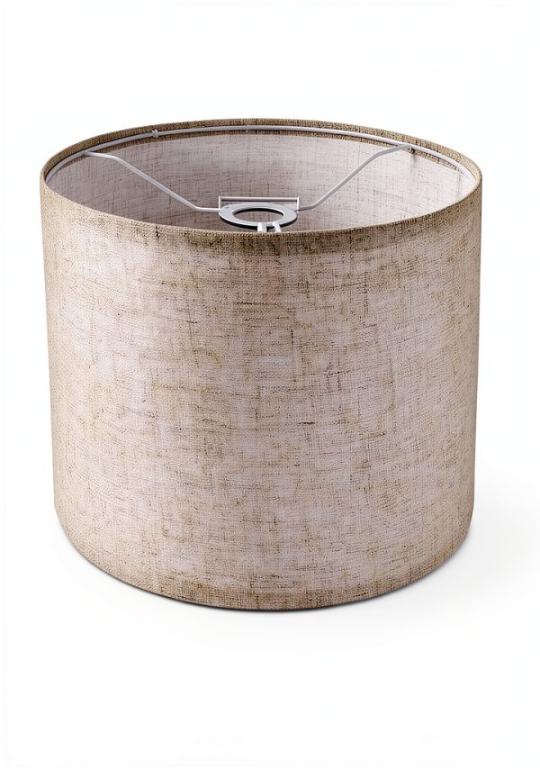 LEYINPEI Linen Lamp Shade Beige Modern Round Lined-3