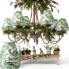 VIHOSE Clip On Lampshade French Toile Fabric Candle Bulb-4