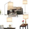 LEYINPEI Linen Lamp Shade Beige Modern Round Lined-1