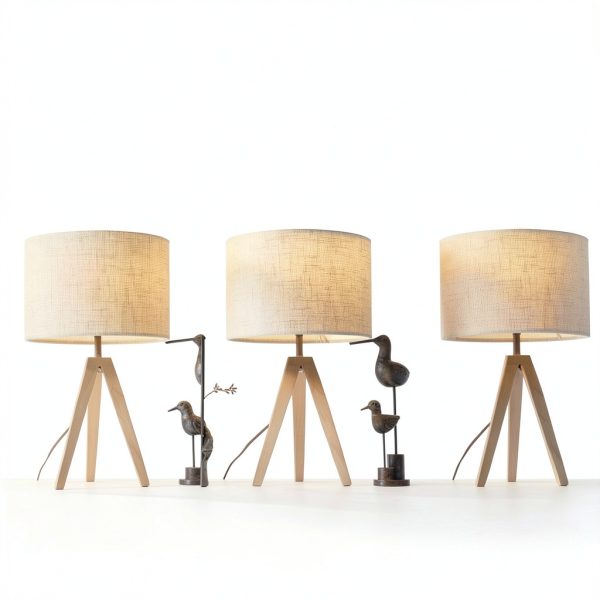Koorle Linen Lamp Shade Beige Modern Wall Mount Lined-2