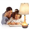 WOLEILEJIN Beige Linen Lamp Shade Modern Spider Fit-4