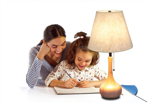 WOLEILEJIN Beige Linen Lamp Shade Modern Spider Fit-4