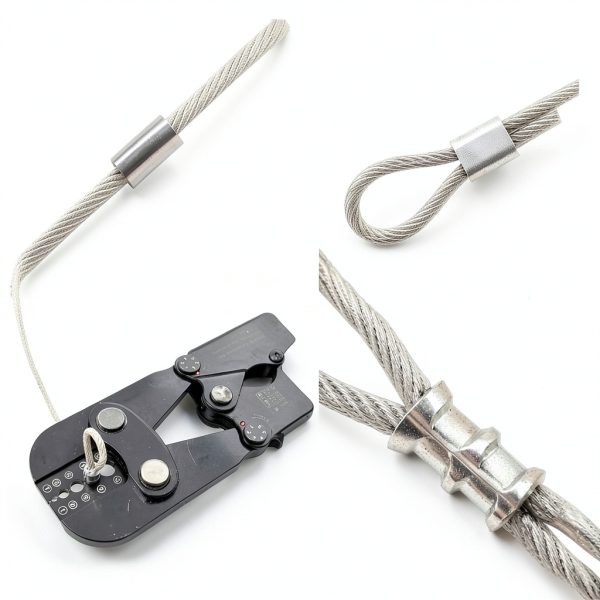 Auvotuis Aluminum Wire Rope Sleeves Crimp Loops Industrial-4