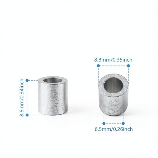 Auvotuis Aluminum Wire Rope Sleeves Crimp Loops Industrial-1