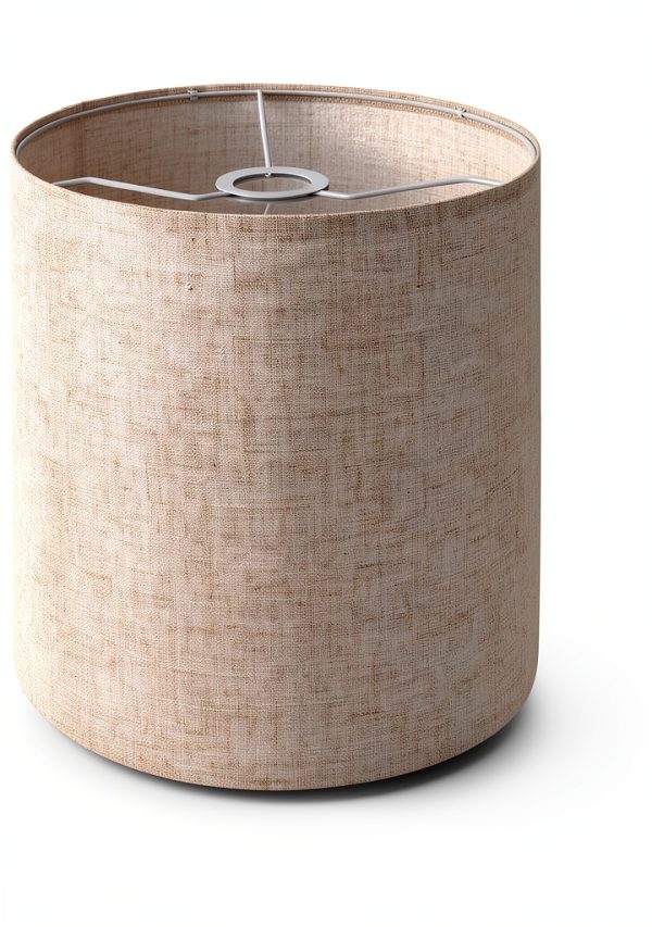 YoflowX Linen Drum Lampshade Modern Beige Floor Lamp-1