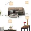 Linen Lamp Shade LEYINPEI Beige Modern Screw-on Lighting-1