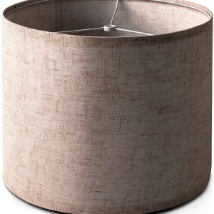 Koorle Linen Lamp Shade Beige Modern Wall Mount Lined-0