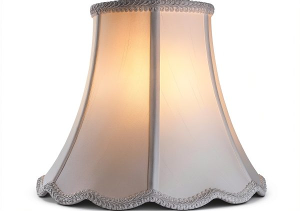 Saangseon White Lamp Shade Art Deco Style Polyester Fabric-2