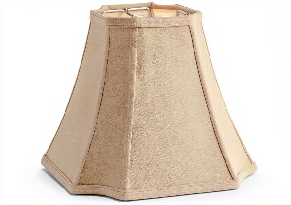 GO&SO Octagonal Fabric Lamp Shade Foldable Beige Replacement-0