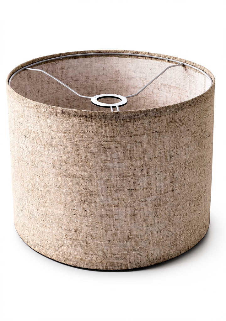 Installing Linen Lamp Shade LEYINPEI Beige Modern Screw-on Lighting on a wooden desk