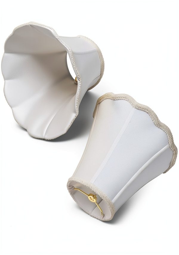 Saangseon White Lamp Shade Art Deco Style Polyester Fabric-4
