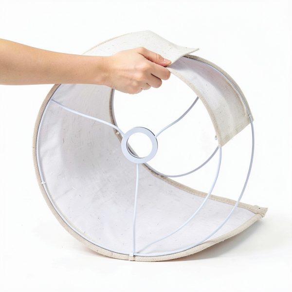 Linen Lamp Shade LEYINPEI Beige Modern Screw-on Lighting-5