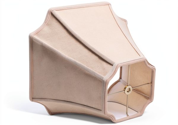 GO&SO Octagonal Fabric Lamp Shade Foldable Beige Replacement-5