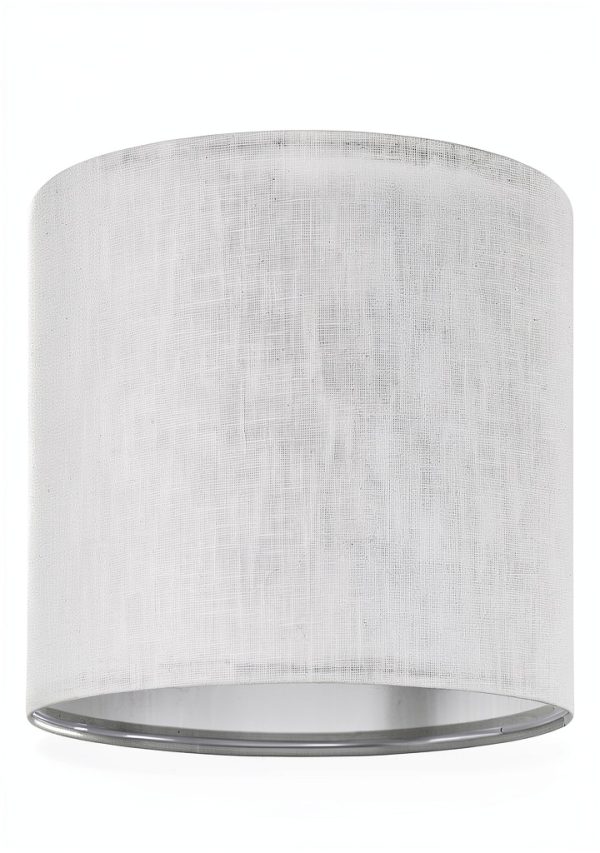 GO&SO Tall Drum Linen Lamp Shade White Texture Modern-7
