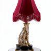 GO&SO Burgundy Victorian Lamp Shade Faux Silk Bell Shape-7