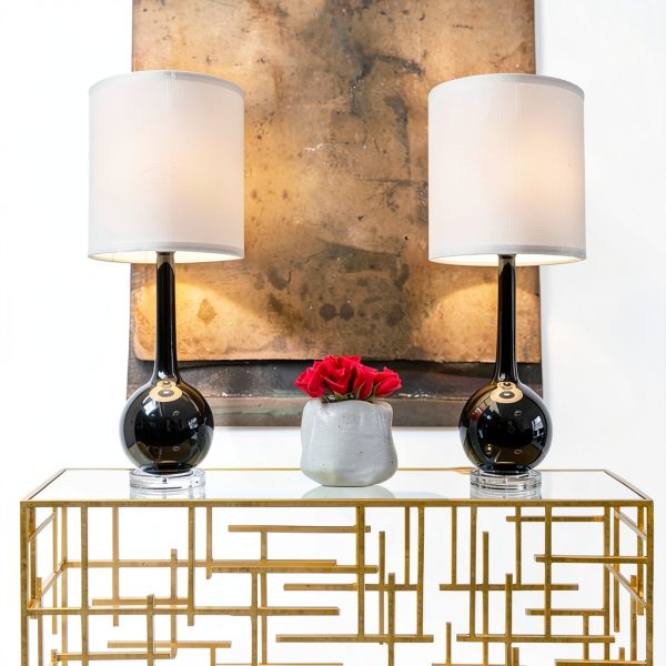 GO&SO Tall Drum Linen Lamp Shade White Texture Modern-6