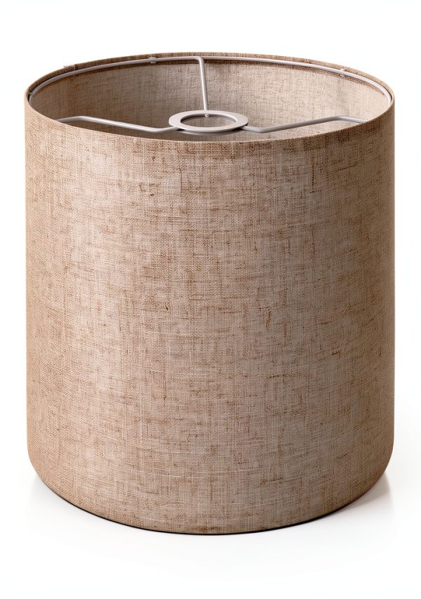 YoflowX Linen Drum Lampshade Modern Beige Floor Lamp-0