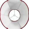 GO&SO Burgundy Victorian Lamp Shade Faux Silk Bell Shape-3