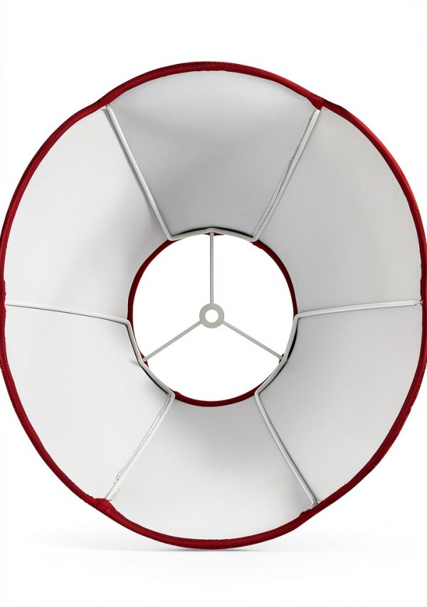 GO&SO Burgundy Victorian Lamp Shade Faux Silk Bell Shape-3