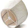GO&SO Linen Lamp Shade Bell Shape Natural Fabric Table Floor-5