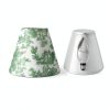 VIHOSE Clip On Lampshade French Toile Fabric Candle Bulb-1