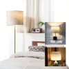 Koorle Linen Lamp Shade Beige Modern Wall Mount Lined-3