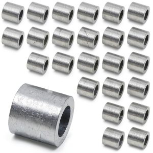 Auvotuis Aluminum Wire Rope Sleeves Crimp Loops Industrial-0