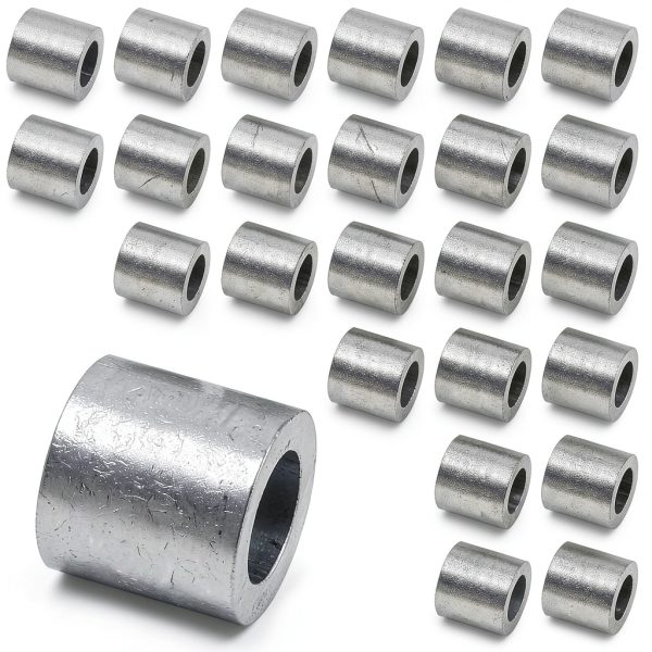 Auvotuis Aluminum Wire Rope Sleeves Crimp Loops Industrial-0
