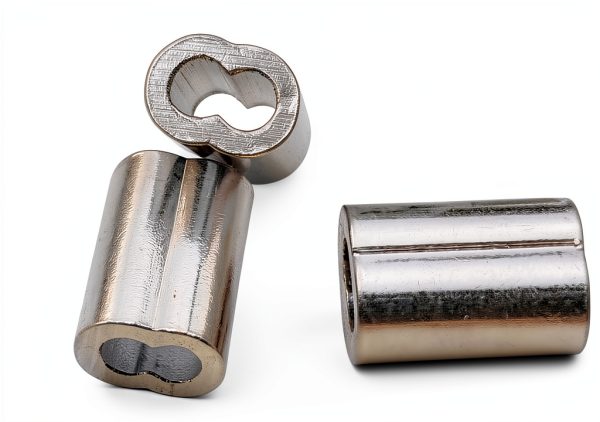Wire Rope Crimping Loop Sleeves Silver Tone Aluminum-1