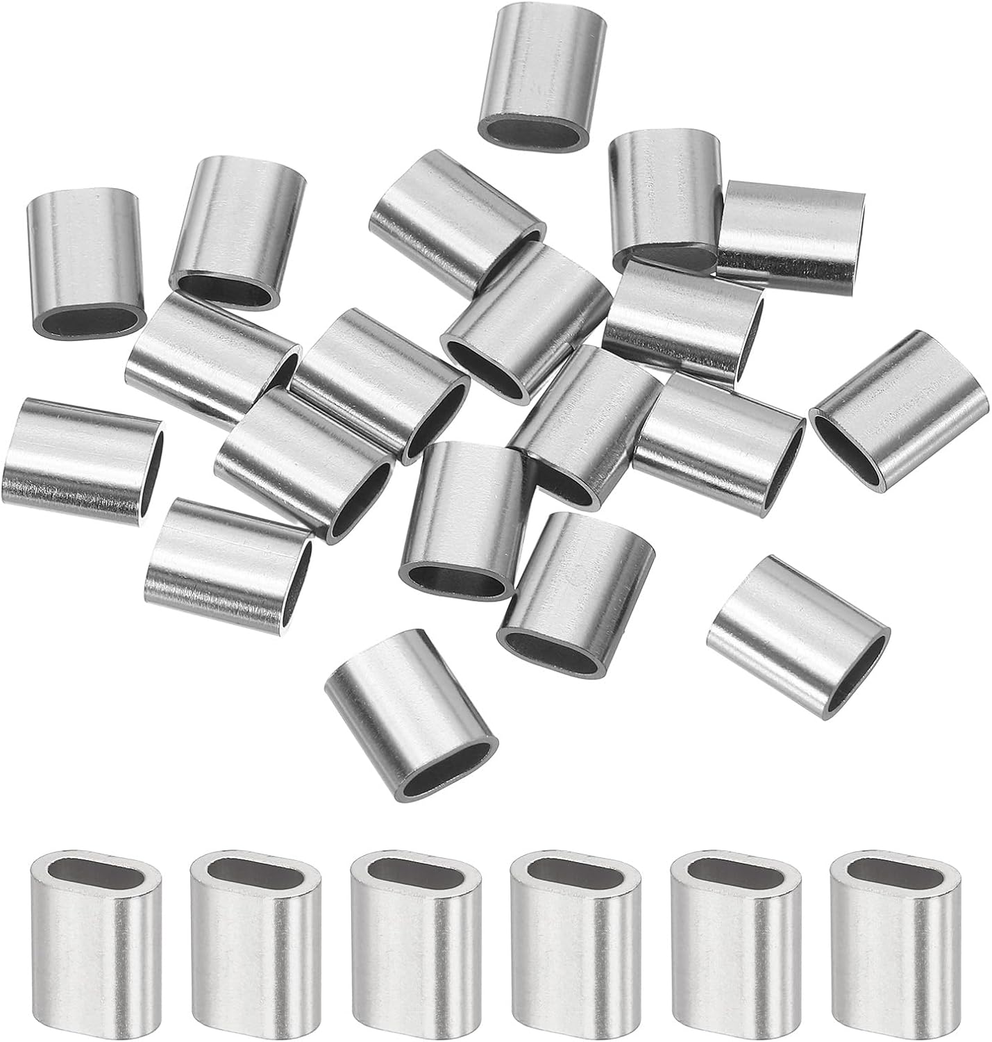uxcell copper crimp sleeve showing polished finish