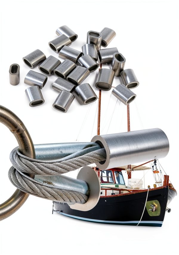 Copper Crimp Sleeve uxcell Wire Rope Ferrule-5