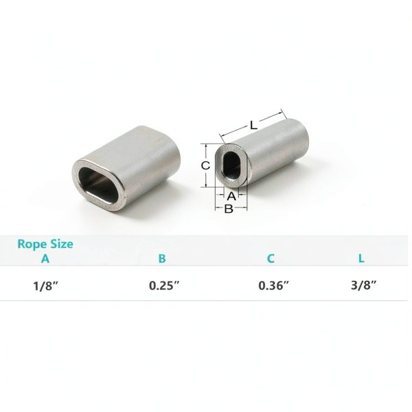 Stainless Steel Wire Rope Crimping Sleeves by MH GLOBAL-4