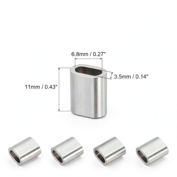 Copper Crimp Sleeve uxcell Wire Rope Ferrule-1