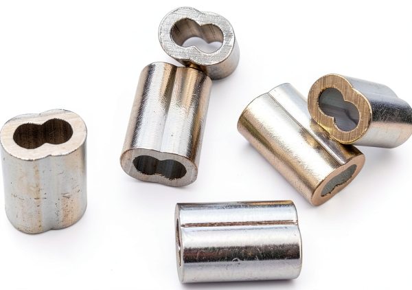 Wire Rope Crimping Loop Sleeves Silver Tone Aluminum-7
