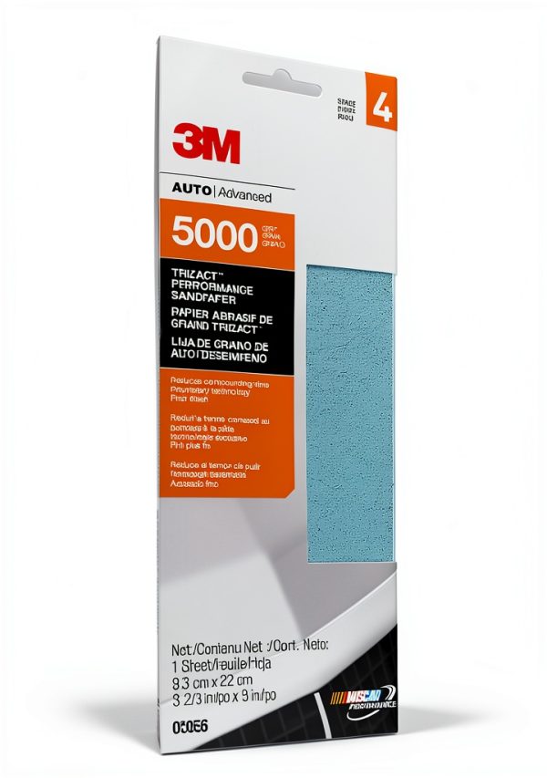 3M Trizact 3-2/3" x 9" 5000 Grit Fine Sandpaper for Sander Blocks-0
