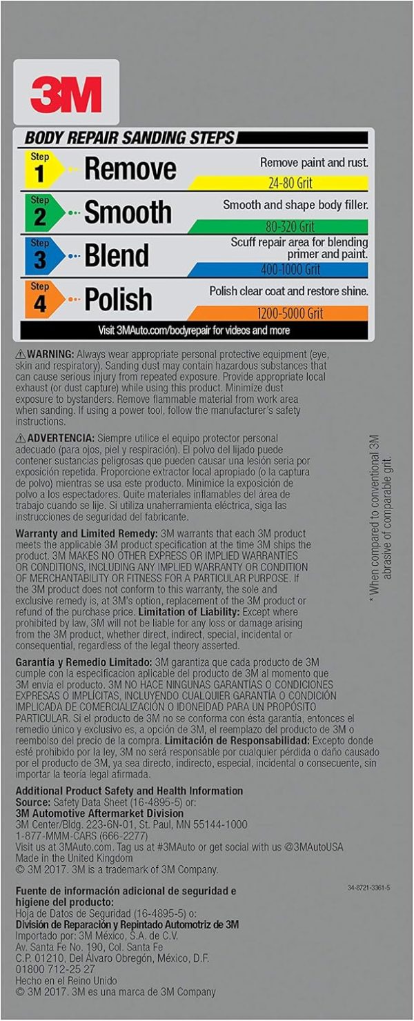 3M Performance 3000 Grit Sandpaper, 3-2/3 in x 9 in, Polish Clear Coat and Paint, Restore Shine, Ideal for Detailed Finishing and Polishing, Very Fine Grade Abrasive for Refined Finishes (03064)-8